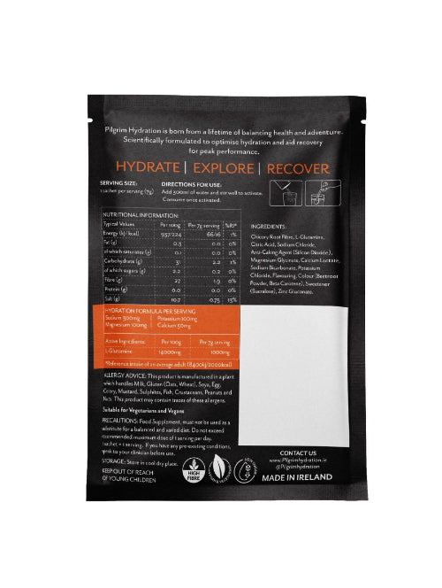 Pilgrim Hydration Recovery Electrolyte Sachets X 21 - Orange